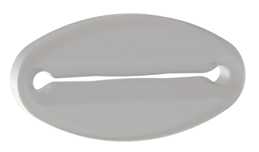 La pince SEAL vue de dessus, en silicone translucide